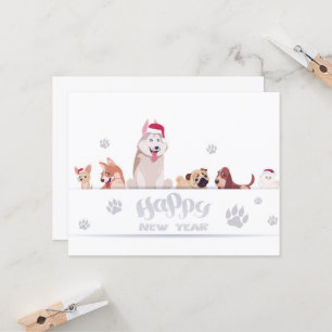 Carte Chiens mignons de vacances