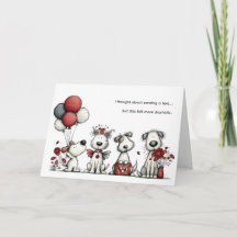 Chiens mignons qui pensent à vous Encouragement dr