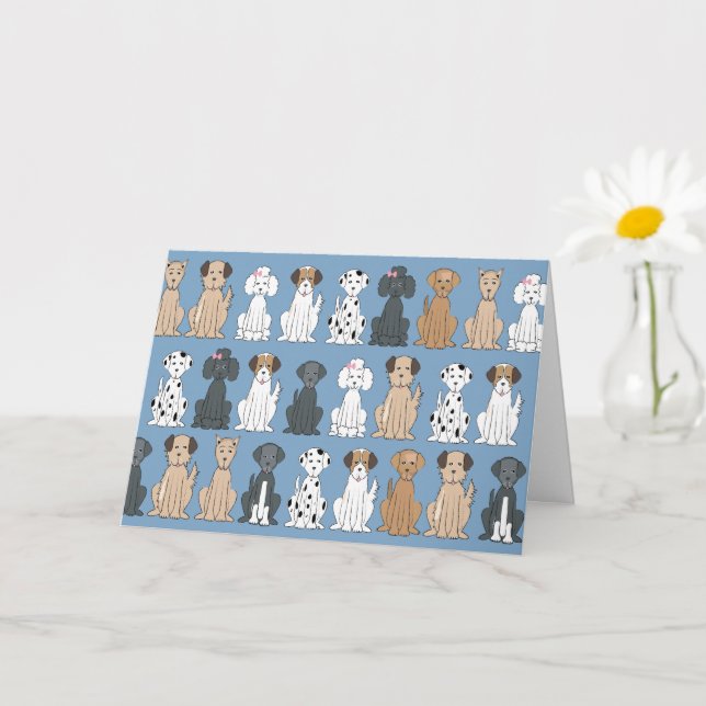 Carte Chiens souriants (Petite plante)