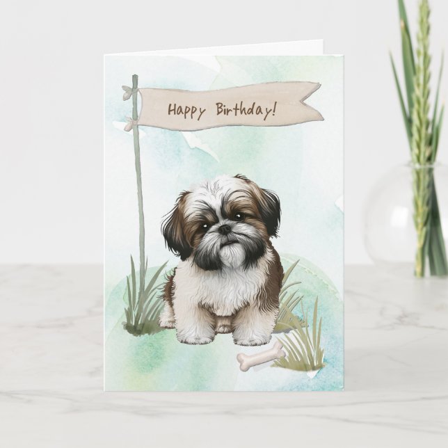 Carte Chih Tzu Chien Se Reproduire À L'Extérieur Sous Le (Devant)