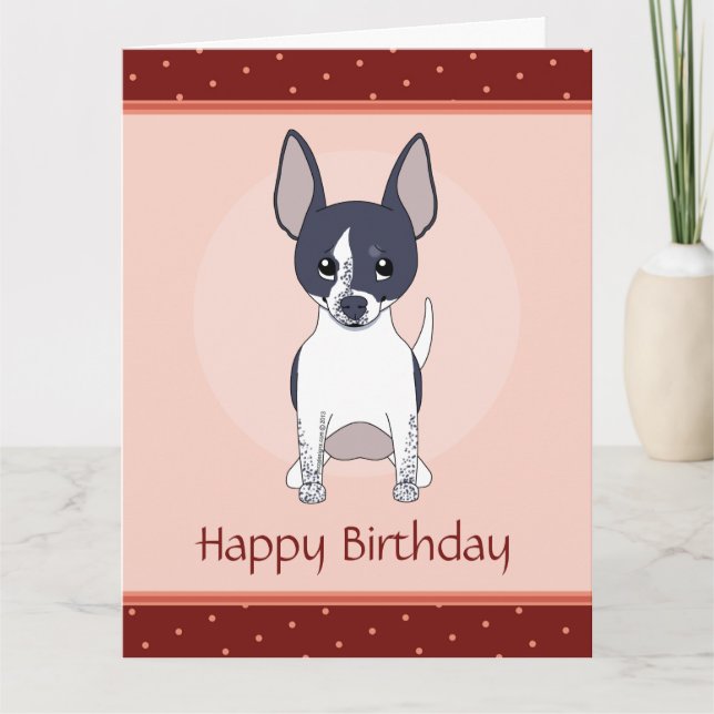 Carte Chihuahua Chien Joyeux Birthay Custom (Devant)