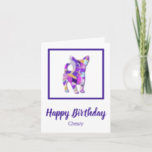 Carte Chihuahua Chien Silhouette mignonne PPY&B Annivers