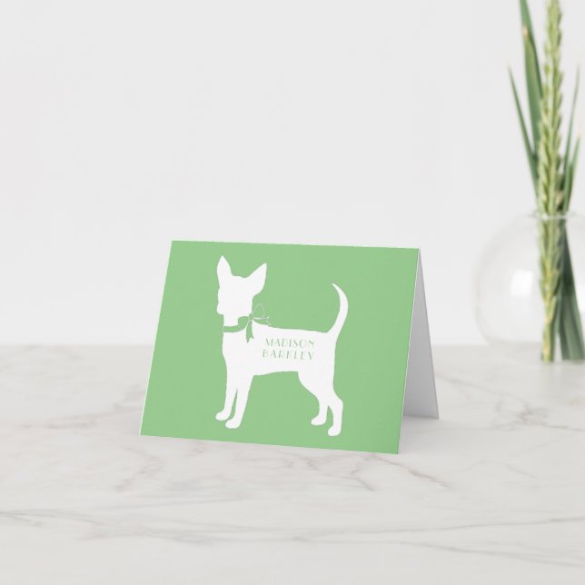 Carte Chihuahua Chig Puppy Note Card (Devant)