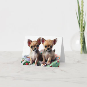 Carte Chihuahua Chiuppies Noël