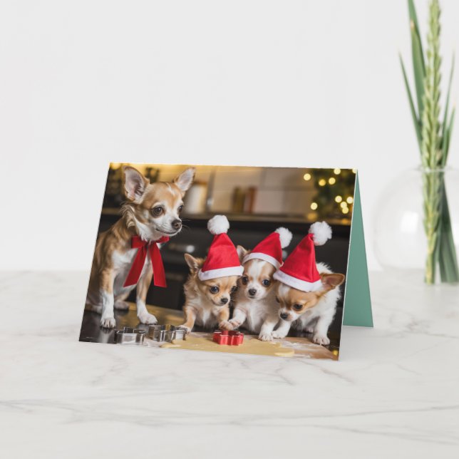 Carte Chihuahua Christmas Cookie Card (Devant)