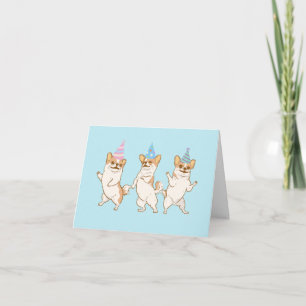 Carte chihuahua fête de la danse canine heureux annivers