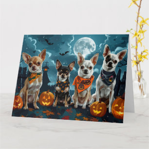Carte Chihuahua Halloween Éffrayant