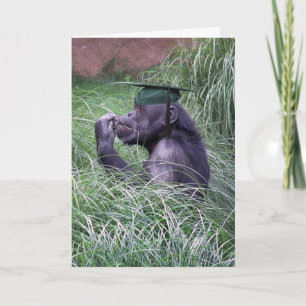 Carte Chimpanzé avec casquette verte