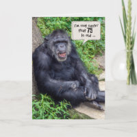 Chimpanzée 75e Humour d'anniversaire