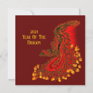 Carte Chine Dragon, 2024 Année Du Dragon