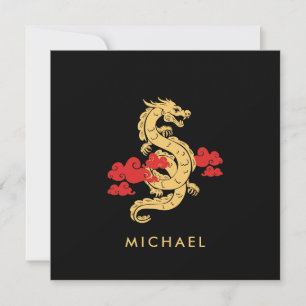 Carte Chinois Lunar New Year Dragon 2024 Personnalisé