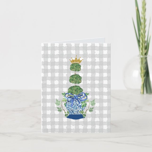 Carte Chinoiserie Blue Ginger Jar topiary (Devant)