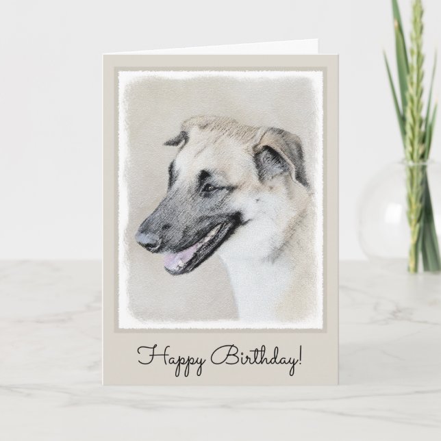 Carte Chinook (oreilles d'hélicoptère) Peinture - Chien  (Devant)