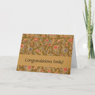 Carte Chintz Fleur Classique Joli Design Floral Doux