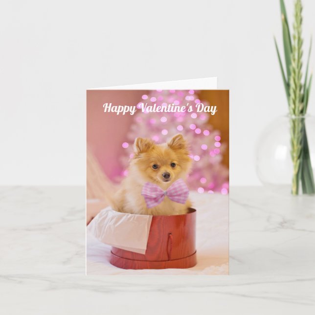 Carte Chiot avec noeud papillon (Devant)