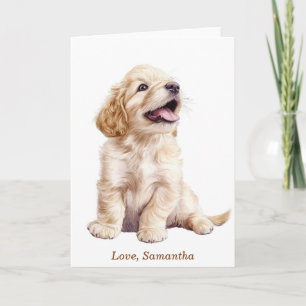 Carte Chiots Retriever du Golden Personnalisé
