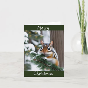 Carte Chipmunk de Noël