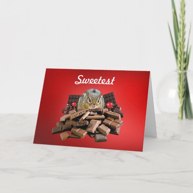 Carte Chipmunk, le chocolat le plus sucré de la Personna (Devant)