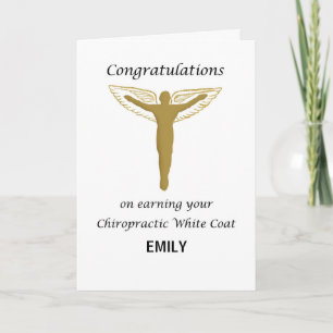 Carte Chiropratique Custom Nom de l'école White Coat Cer