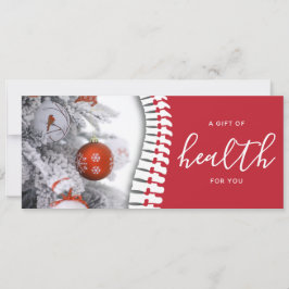 Carte Chiropratique Red Spine Holiday Certificat cadeau