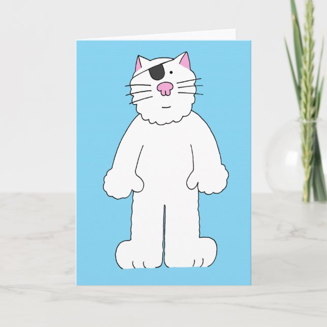 Carte Chirurgie Oeil Se Bien Bientôt Cartoon Chat (Devant)