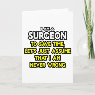 Carte Chirurgien...Supposons Que Je Ne Me Trompe Jamais