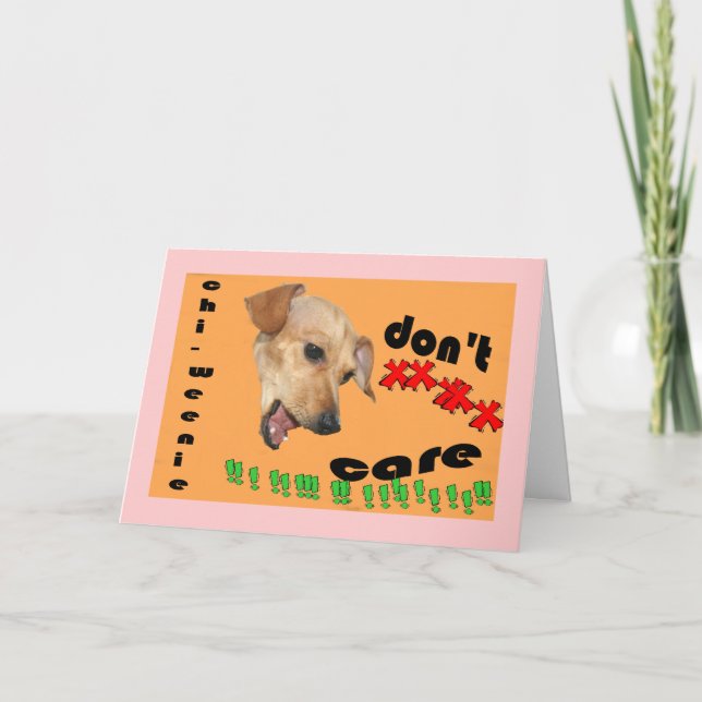 Carte Chiweenie don't care that you're 30 Birthday Card (Devant)