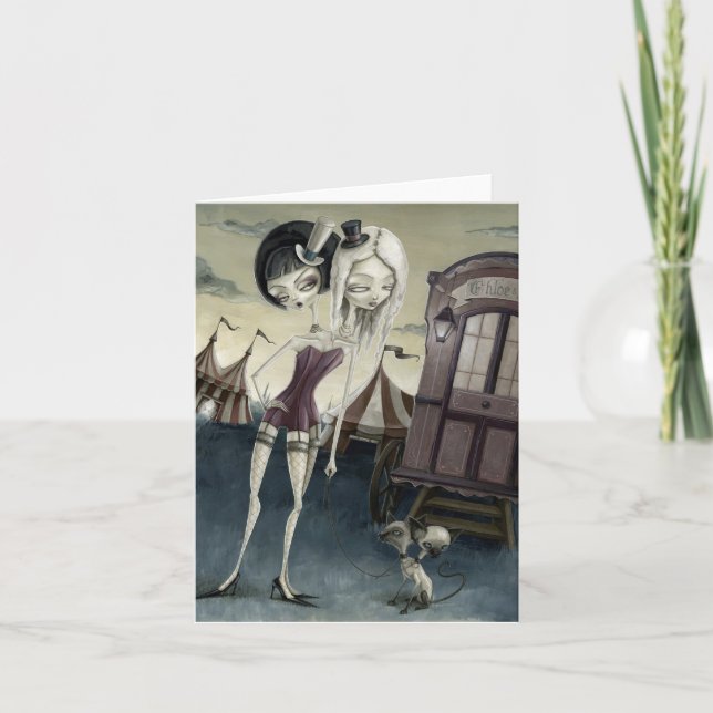 Carte Chloe, Zoe et les chatons siamois (Devant)