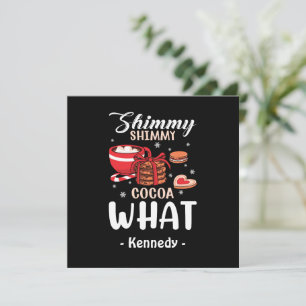 Carte Chocolat chaud amusant et biscuit hiver