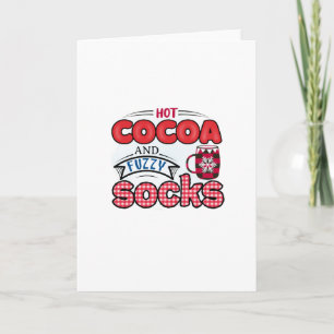 Carte Chocolat Chaud et Chaussettes Doux