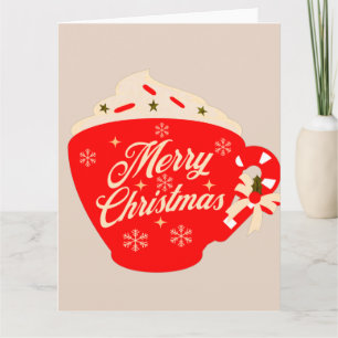 Carte Chocolat Chaud Noël Tan Flocon de Neige