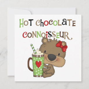 Carte Chocolat chaudOurs de fille de connaisseur