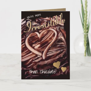 Carte Chocolat Coeur Dessin Or Coeurs Amour Drôle