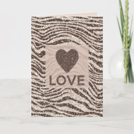 Carte Chocolat Crème Brown Blush Zebra Parties scintilla