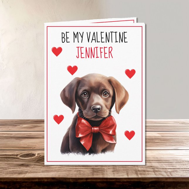 Carte Chocolat Labrador Chien I Woof You Valentine (Créateur téléchargé)