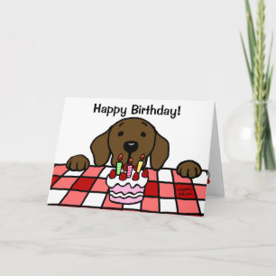 Carte Chocolat Labrador vous observant Anniversaire