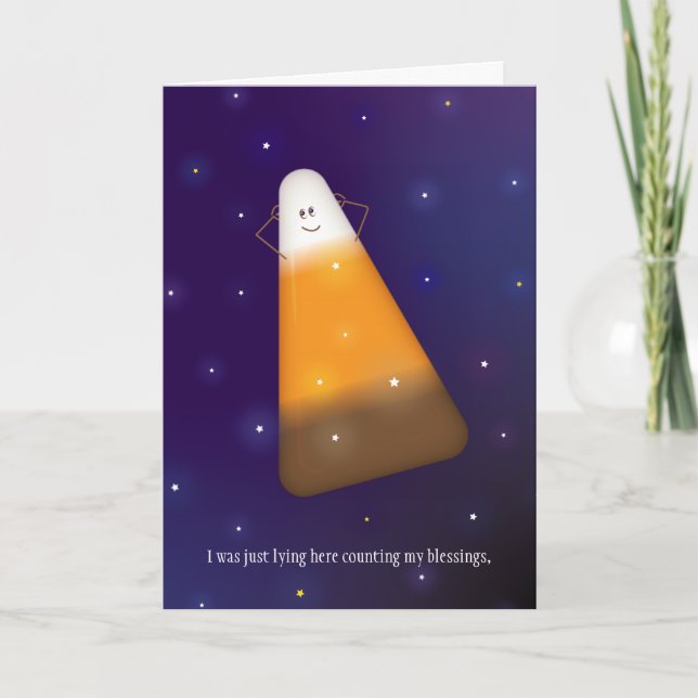Carte ChocolatCandy Corn Happy Fall Y'all Greeting Card (Devant)