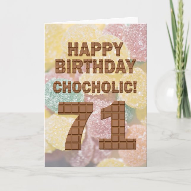 Carte Chocololique 71e anniversaire (Devant)