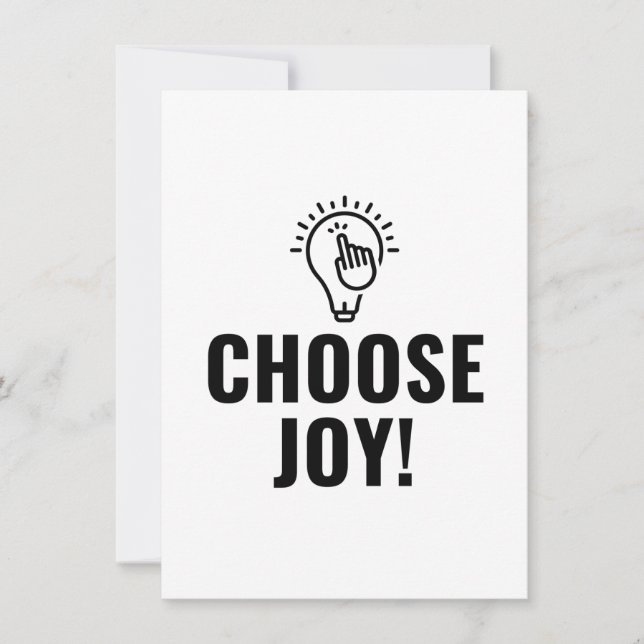 Carte Choisir une devis de joie (Devant)