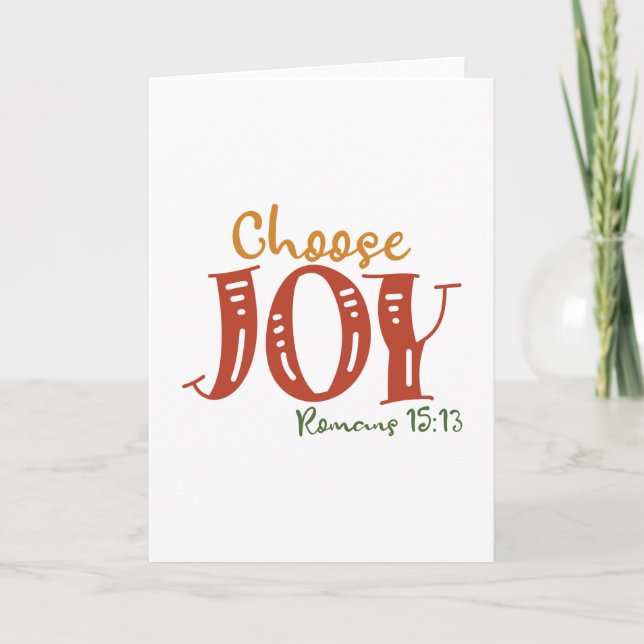 Carte Choisissez Joie Amour Et Bonheur Design (Devant)
