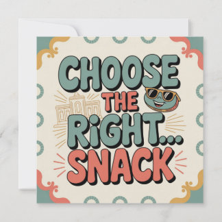 Carte Choisissez la bonne collation