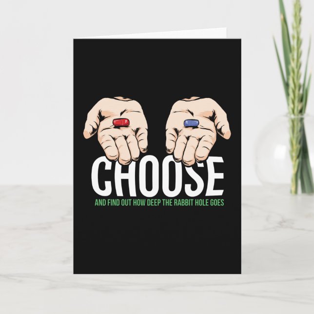 Carte Choisissez la pilule rouge - pilule rouge - cadeau (Devant)