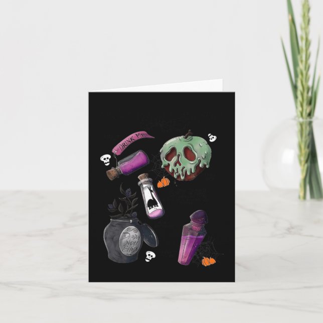 Carte Choisissez votre poison Buvez-moi potion Halloween (Devant)