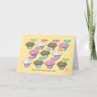 Carte Chorale Cupcake sur l'anniversaire du maïs