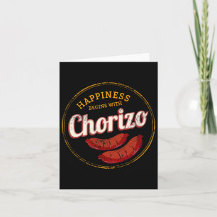 Carte Chorizo Saucisson Rétro Vintage Barbecue Gourmet B