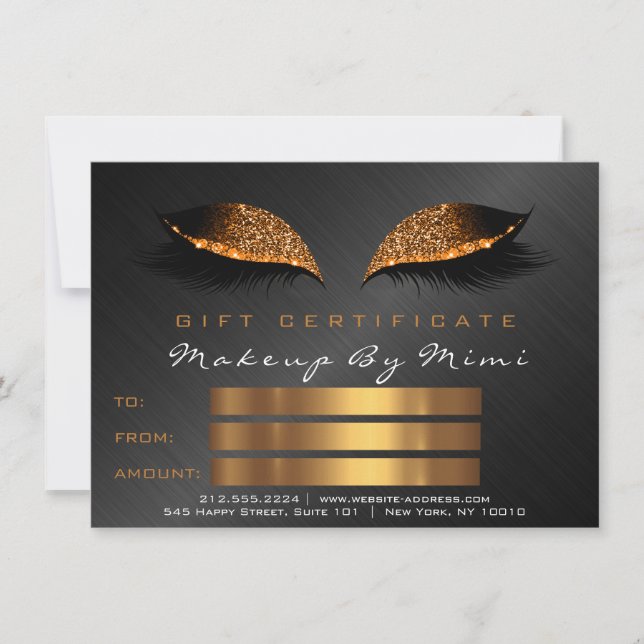 Carte Chou Black Lashes Maquillage Artiste Certificat Ca (Devant)