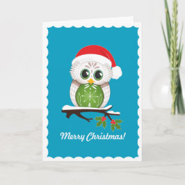 Carte Chouette de Noël