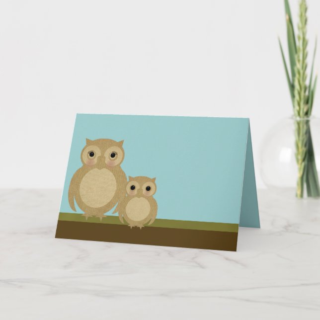 Carte Chouettes de la fête des mères (Devant)