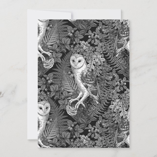 Carte Chouettes, fougères, chênes et baies 4 (Devant)