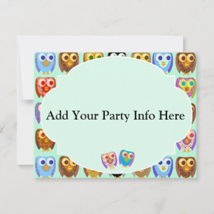 Carte Chouettes mignonnes